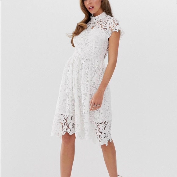 crochet lace skater dress